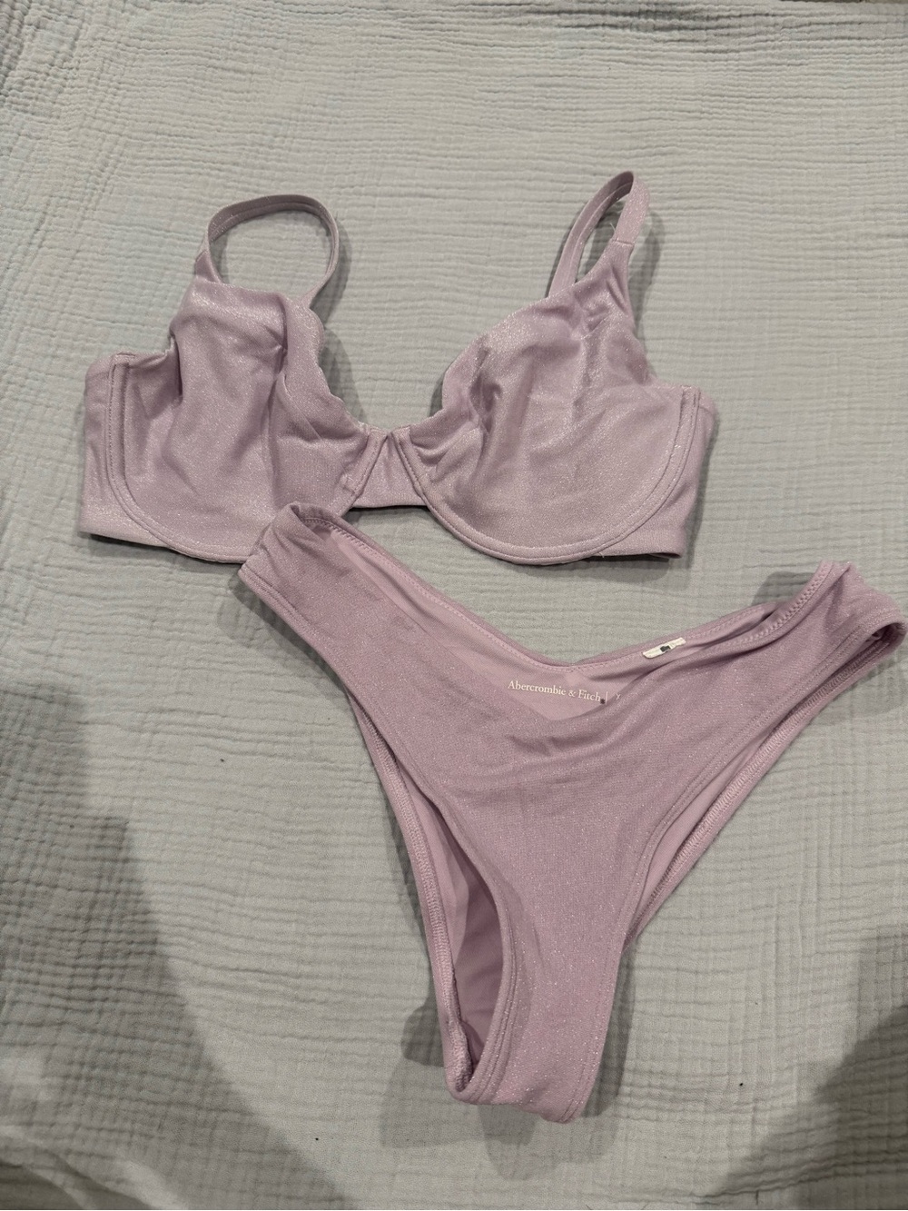 Abercrombie & Fitch Lilac Shimmer Underwire Bikini Set